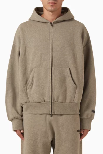 Classic-fit Zip Hoodie in Cotton-fleece