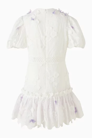 فستان ايف قصير برقعات على شكل فراشة