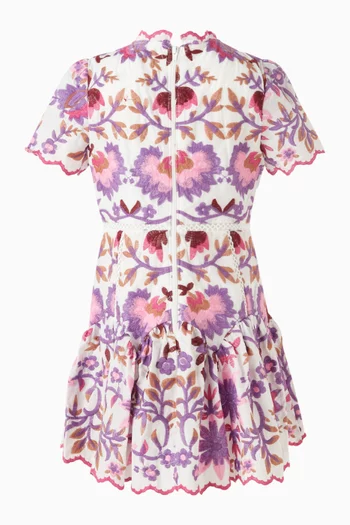 Taylee Floral-embroidered Mini Dress