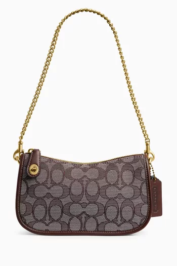 Swinger 20 Shoulder Bag in Signature Jacquard