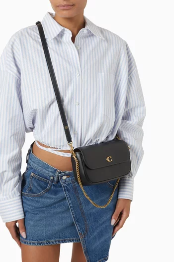 Brook Flap Chain Bag in Leather