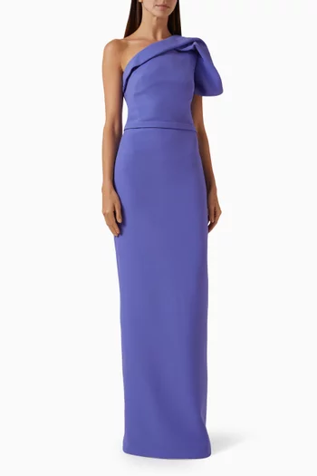 Millie One-shoulder Dress in Crepe
