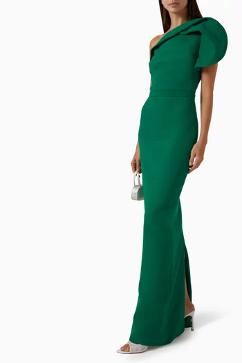 Millie One-shoulder Dress in Crepe
