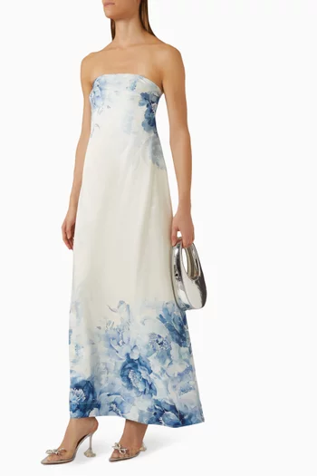Lucie Maxi Dress in Viscose-silk