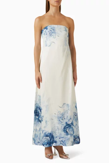 Lucie Maxi Dress in Viscose-silk