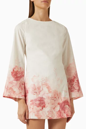 Maggi Mini Dress in Linen-cotton