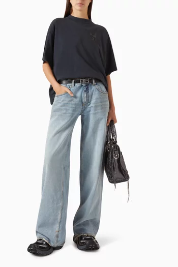 Wide-leg Baggy Jeans in Denim