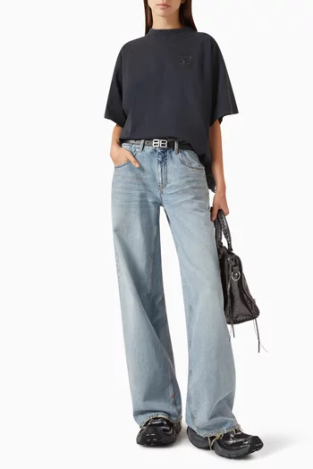 Nail Polish Cropped T-shirt in Vintage Jersey