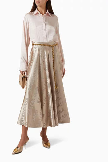 Logo-print Midi Skirt
