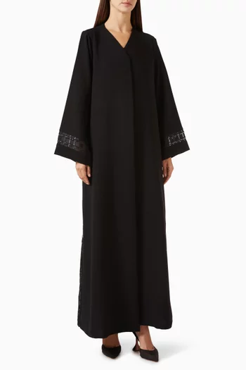 Thread-embroidered Abaya