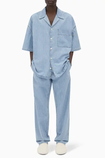 Boxy-fit Shirt in Cotton-denim