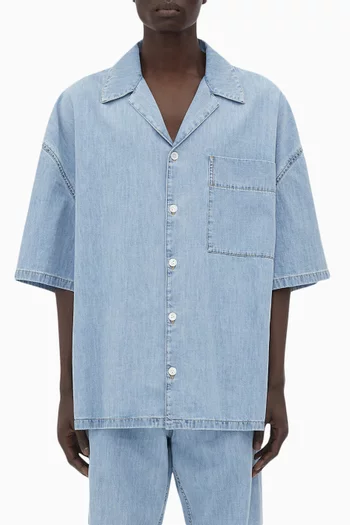 Boxy-fit Shirt in Cotton-denim