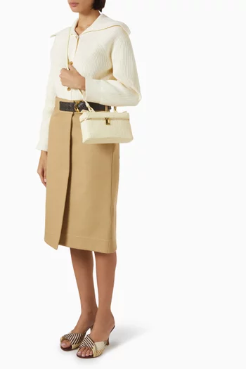 حقيبة مستحضرات تجميل بانج بانج جلد نعام