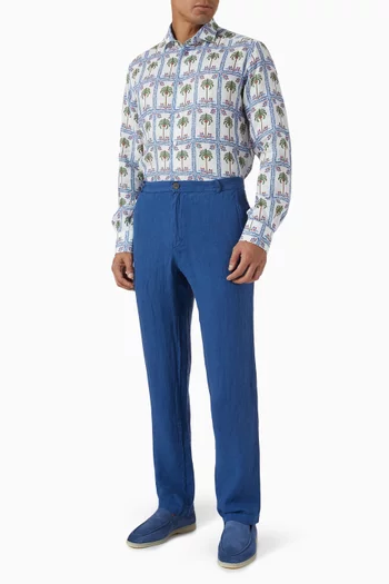 Tambour Long-sleeve Shirt in Linen