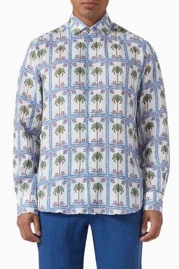 Tambour Long-sleeve Shirt in Linen