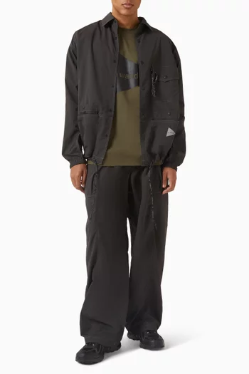 70 Belted Pants in Crinkled-nylon