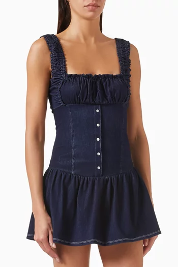 Christa Mini Dress in Denim
