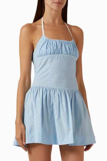 Robin Polka-dot Mini Dress in Poplin