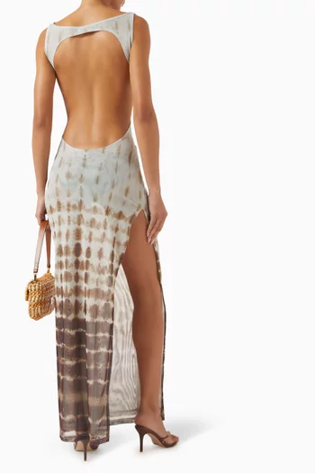 The Backless Maxi Dress in Mesh
