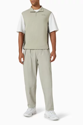 Quarter Zip Tech Vest in Stretch Nylon