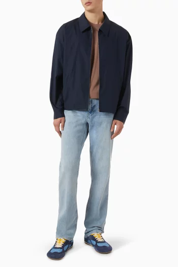 Zip-up Jacket in Cotton-poplin