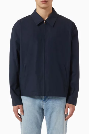 Zip-up Jacket in Cotton-poplin