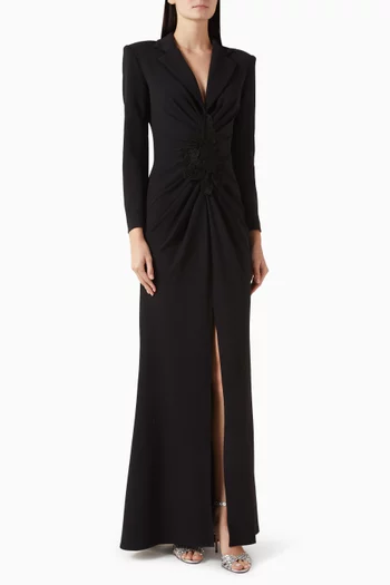 فستان سهرة ارديلا بكشكش كريب