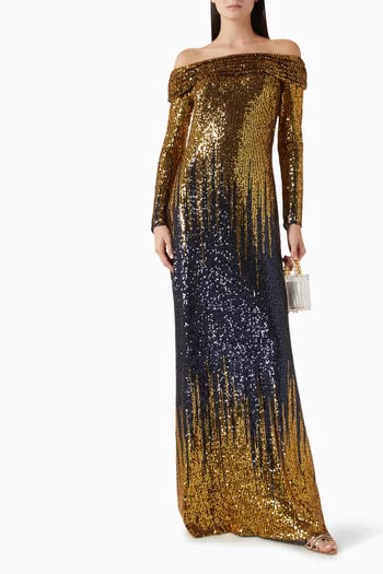 Vionne Sequin-embellished Gown