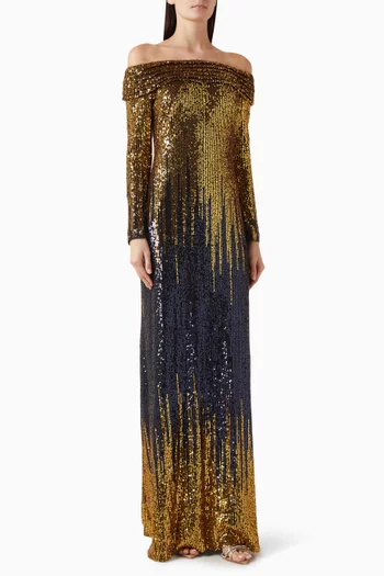 Vionne Sequin-embellished Gown