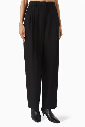 Double-pleat Pants in Crepe