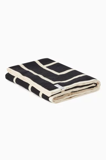 Monogram Jacquard Beach Towel in Organic Cotton