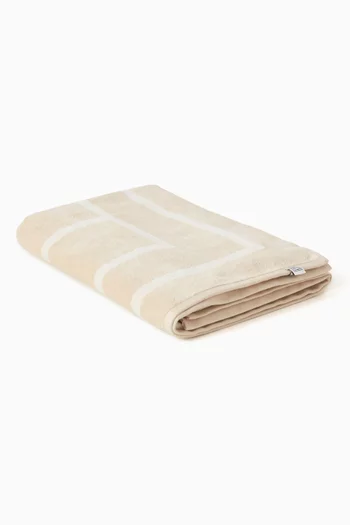 Monogram Jacquard Beach Towel in Organic Cotton