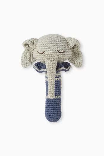 Ellie the Elephant Rattle in Organic Cotton