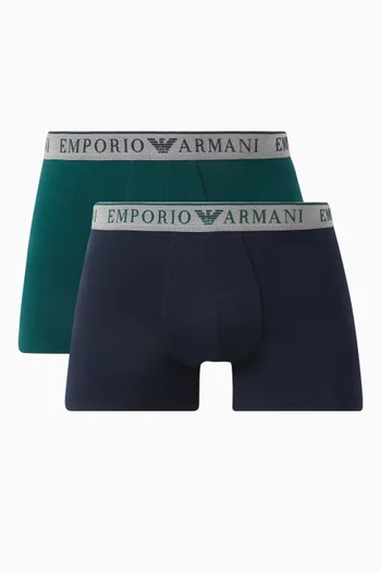 Endurance Logo Boxer Briefs in Stretch Cotton, Set of 2