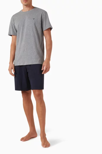 Endurance Logo Shorts Pyjama Set in Stretch Cotton