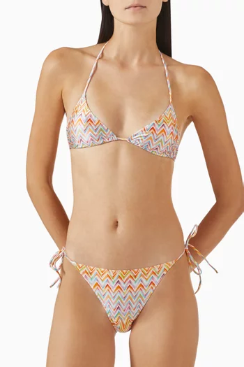 Zig-zag Bikini Set in Stretch Nylon