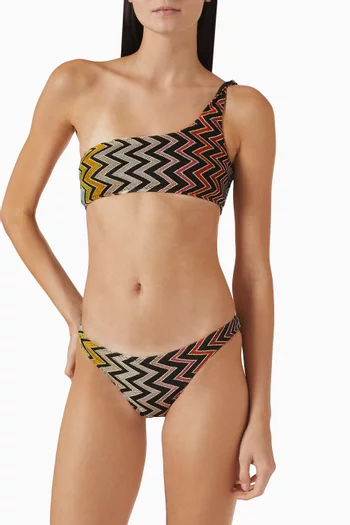 One-shoulder Bikini Set