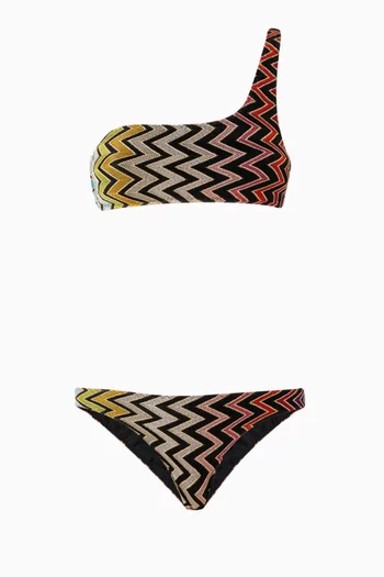 One-shoulder Bikini Set