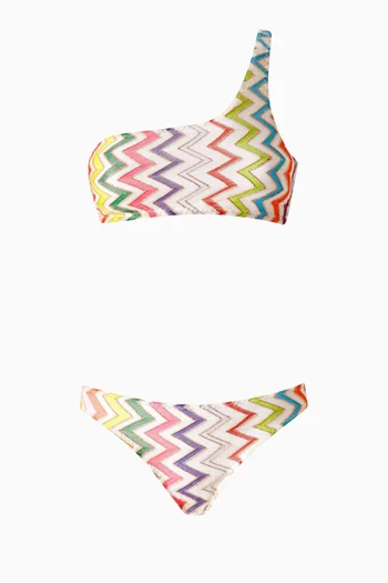 One-shoulder Bikini Set