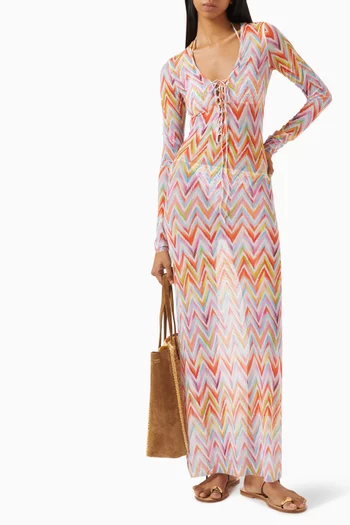 Zigzag Cover-up Dress in Tulle