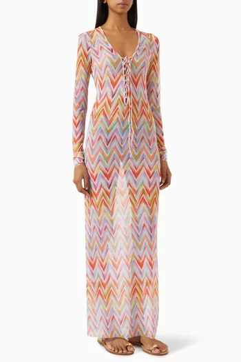 Zigzag Cover-up Dress in Tulle