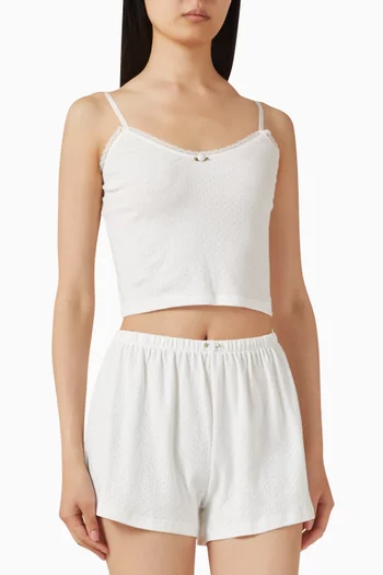 Pointelle Cami Top in Cotton