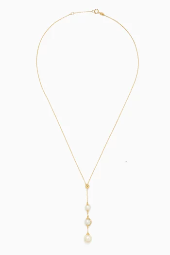 Kiku Glow Pearl Necklace in 18kt Yellow Gold