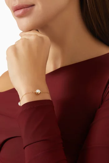Kiku Glow Pearl Bracelet in 18kt Yellow Gold