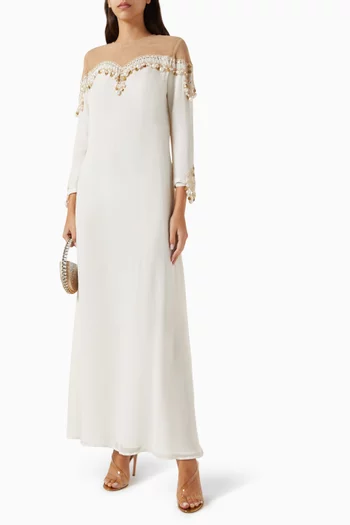 Bead-embellished Jalabiya