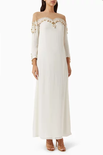 Bead-embellished Jalabiya