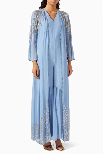Crystal-embellished Jacket & Jumpsuit Set