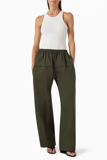 Peplum Pants in Poplin