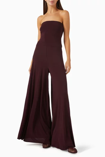 Bustier Flare Jumpsuit in Jersey
