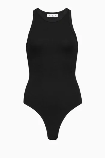 Halterneck Bodysuit in Jersey
